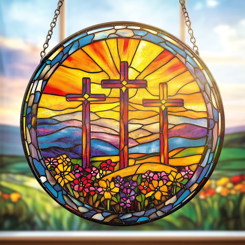 Personalized Gifts For Christian Stained Glass Christ Sunflower 01HUDT050325-Homacus