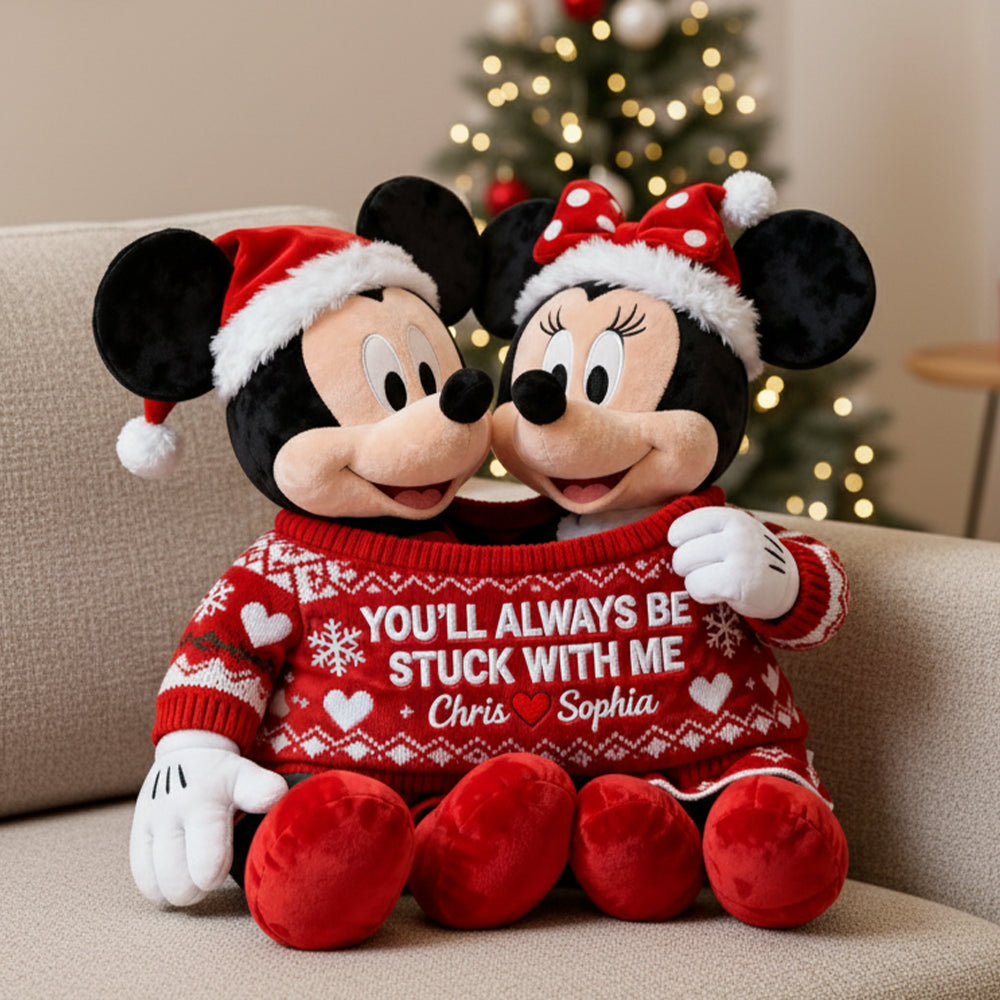 Couple In Cute Sweater Pillow, Personalized Gifts For Couple 03qhtn121125