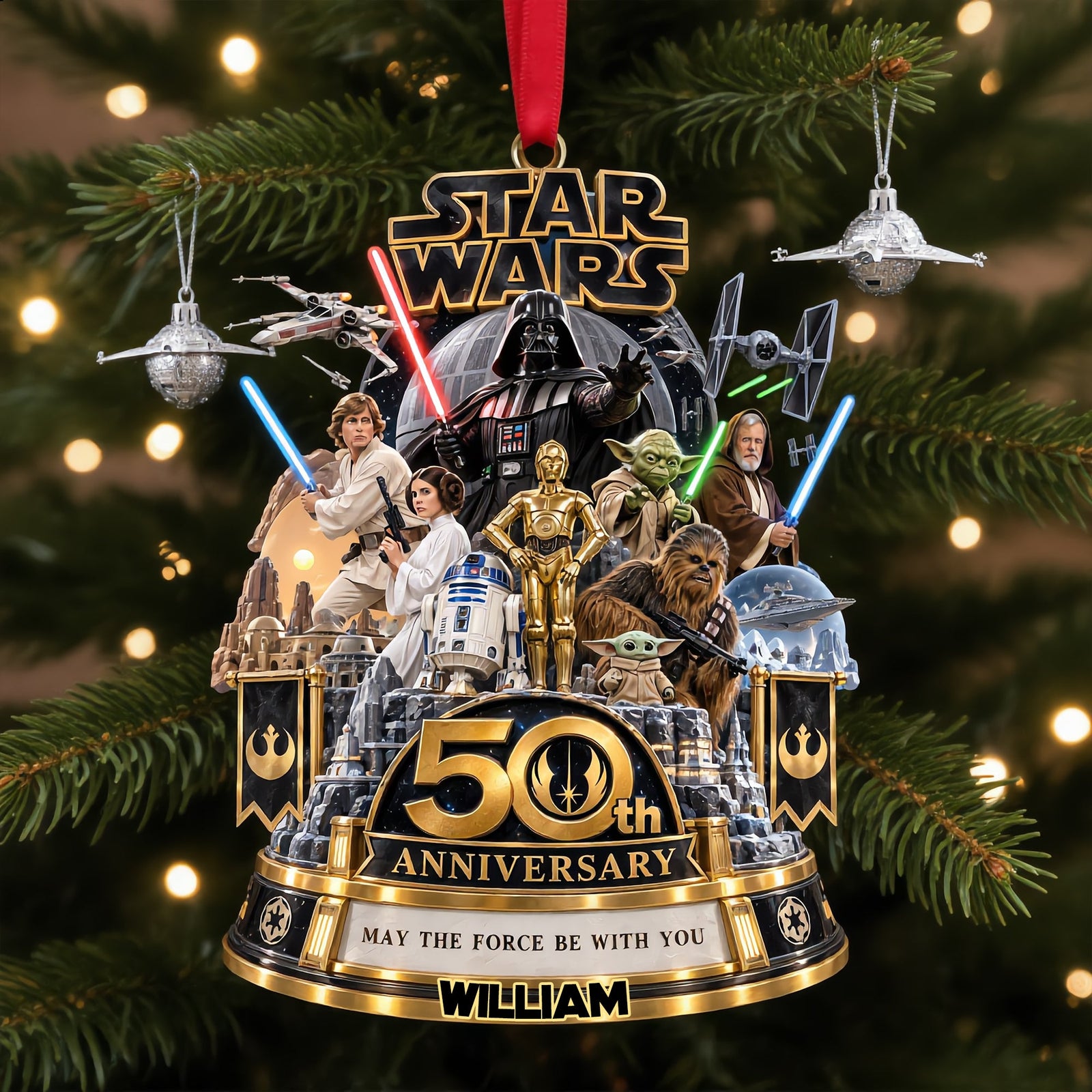 Warriors Merry Christmas Acrylic Ornament - Personalized Christmas Gifts 05ohlu100926
