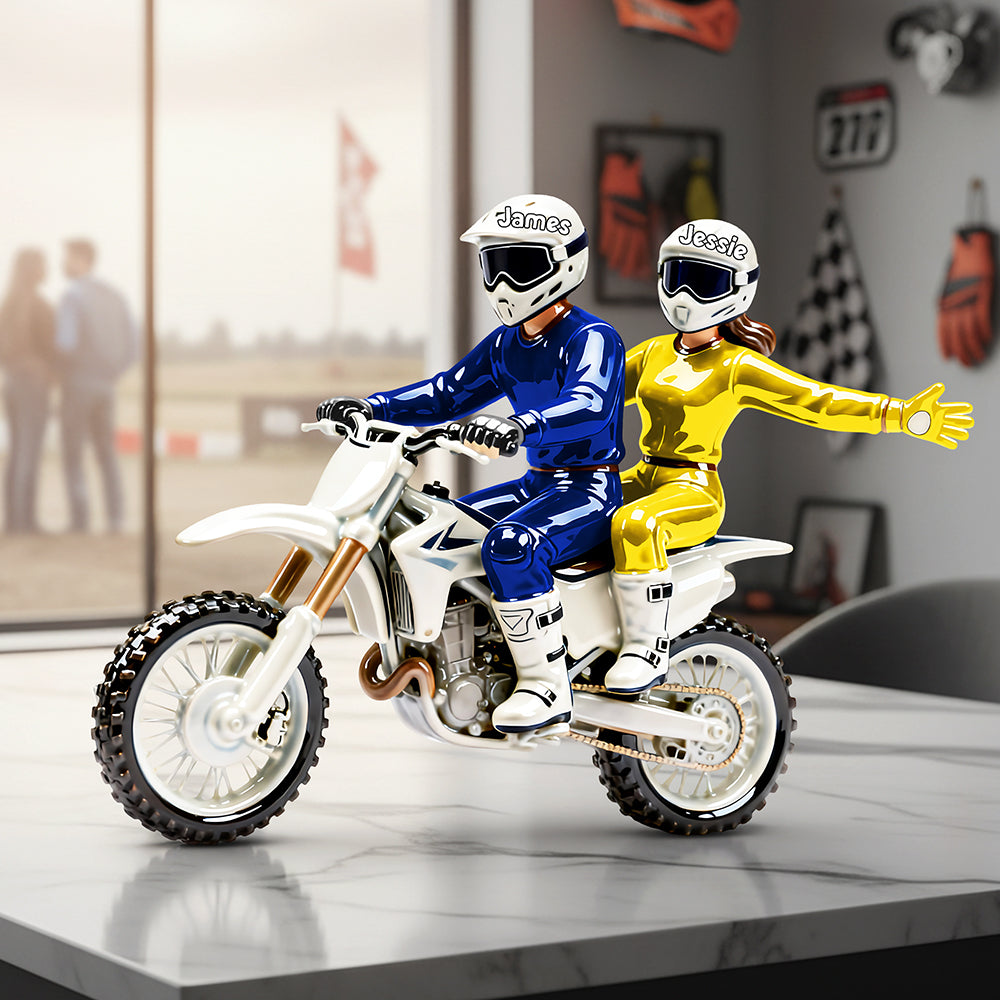 Motocross Couple Acrylic Plaque - Personalized Gifts For Couple 03ohta070126