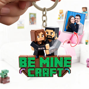 Custom Photo Be Mine Keychain - Personalized Gifts For Couple Keychain 06HULU230126
