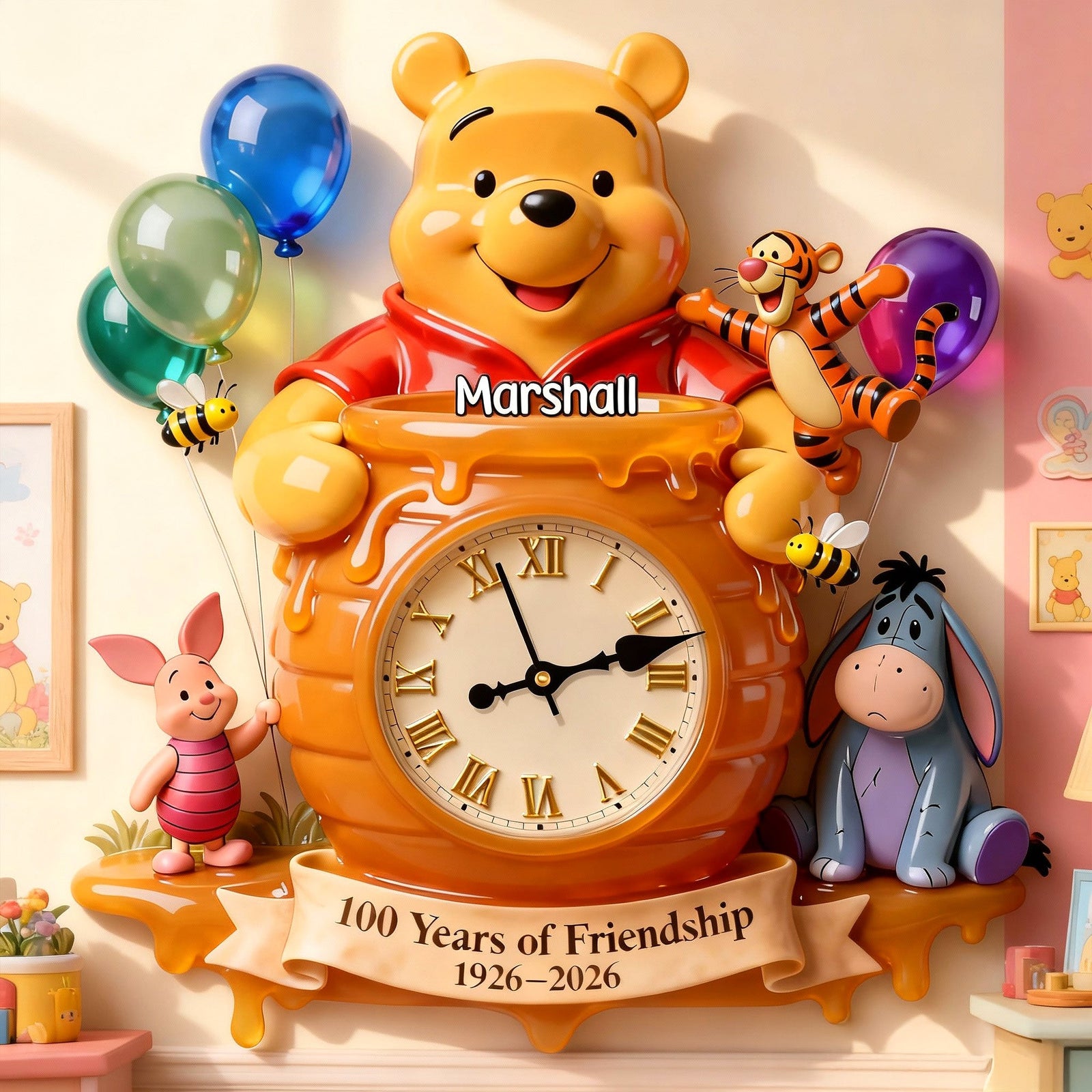 Lovely Friends Hanging Wall Clock - Personalized Gifts 06namg150126
