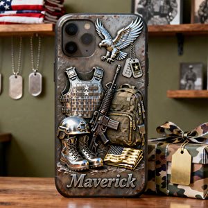 Patriotic Veteran Phone Case – Personalized Gift For Veteran 06TGLU090226