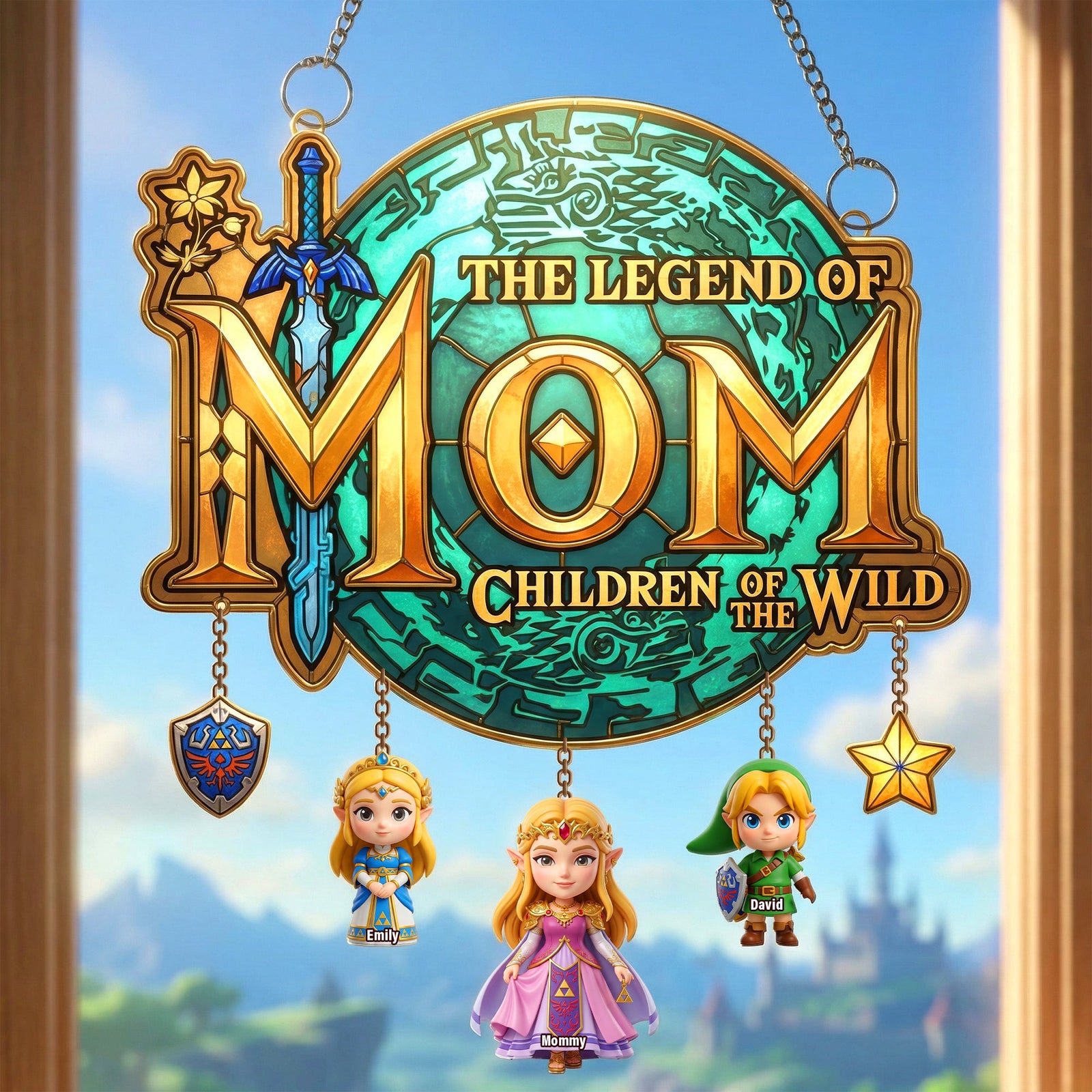 Epic Mom Journey With Kids Suncatcher - Personalized Gifts For Moms 03NAQN030426