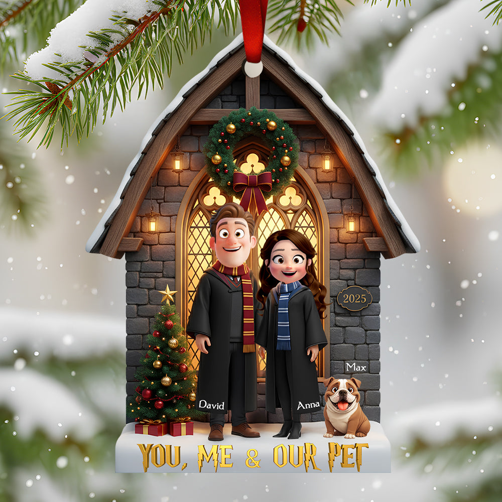Pet- Loving Couple Christmas Ornament Personalized Gifts For Couple 03TODT201025