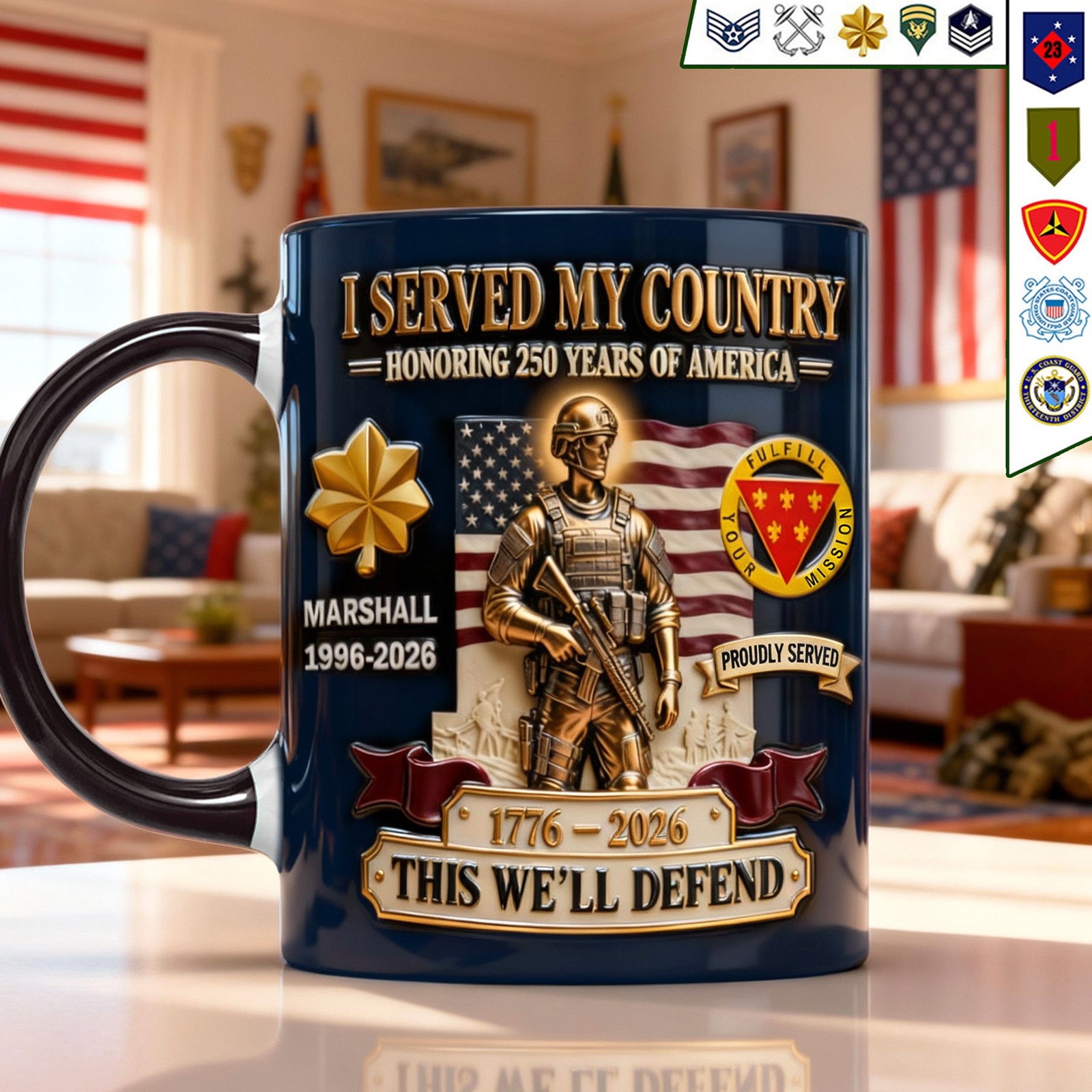 Veteran Coffee Accent Mug - Personalized Gifts For Military Coffee Mug 03KIMG210126