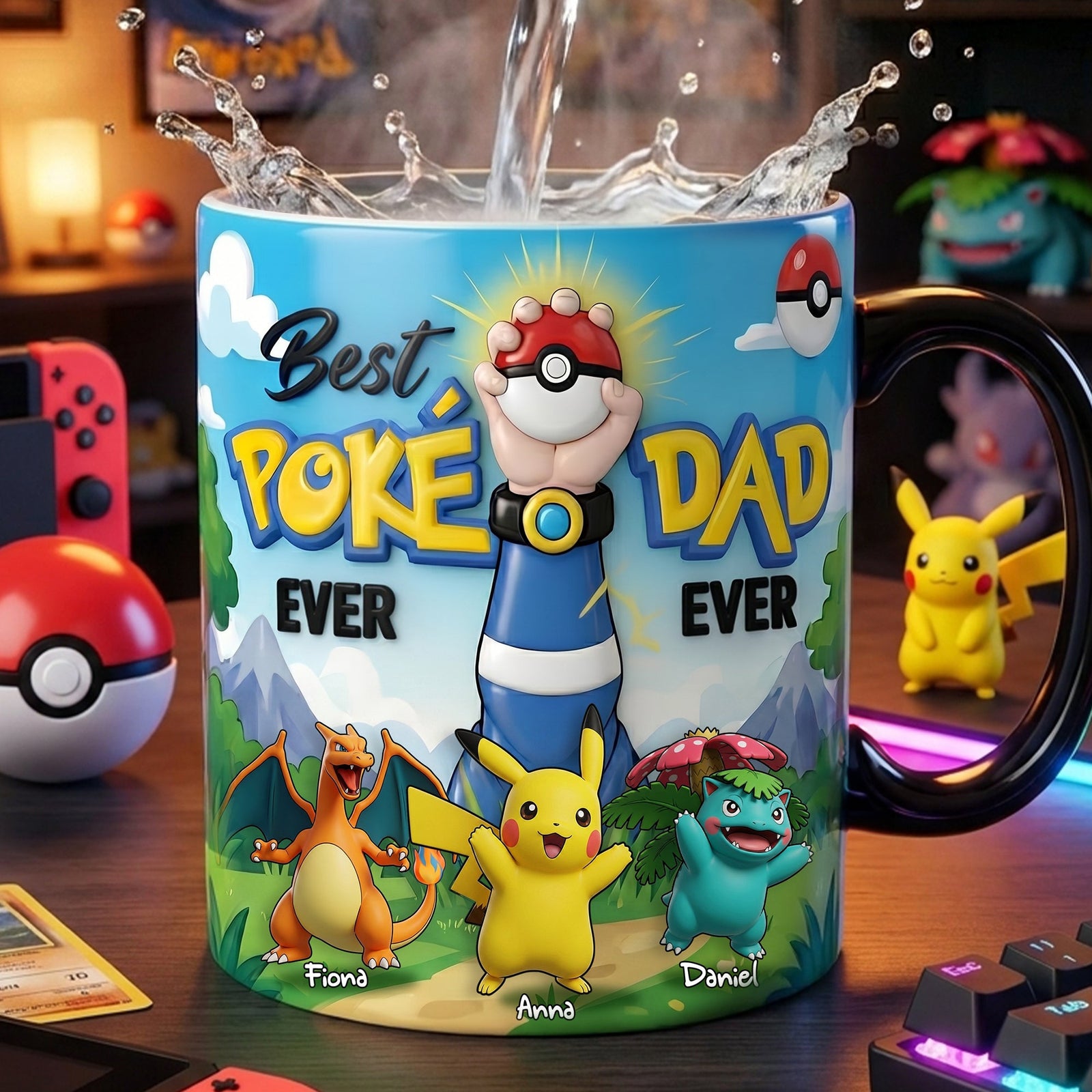 Pocket Monster Dad Magic Coffee Mug - Personalized Gifts For Dads 03OHLU150526