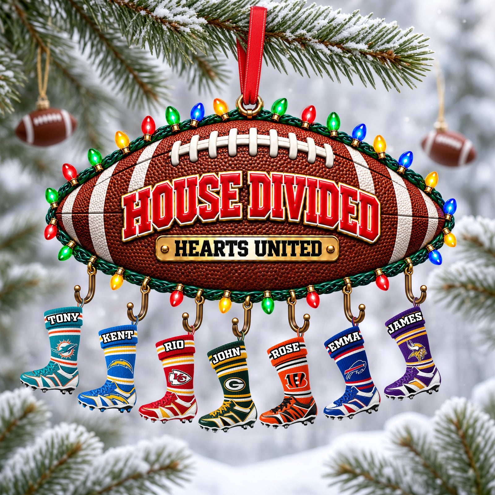 House Divided Christmas Ornament - Personalized Gifts For Sport Lovers 04ohlu101026
