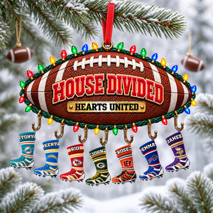 House Divided Christmas Ornament - Personalized Gifts For Sport Lovers 04ohlu101026