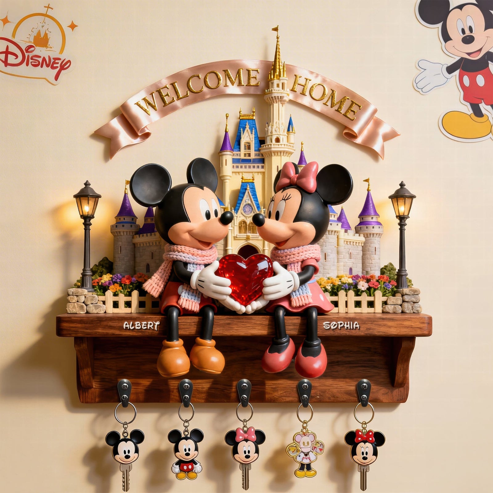 Love Is Home Acrylic Key Hanger - Personalized Gifts For Couple 04KIQN100226