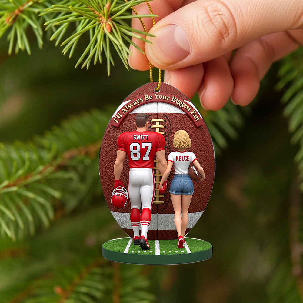 American Football Couple Personalized Gifts For Him Christmas Ornament 02natn030925