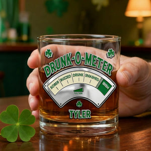 St Patrick's Day Drunk 11oz Round Glass - Personalized Gifts For St Patrick's Day 05HULU201225