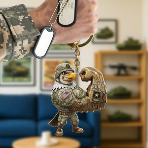 Military Keychain - Personalized 250th Anniversary Gift for Soldiers 02naqn070725