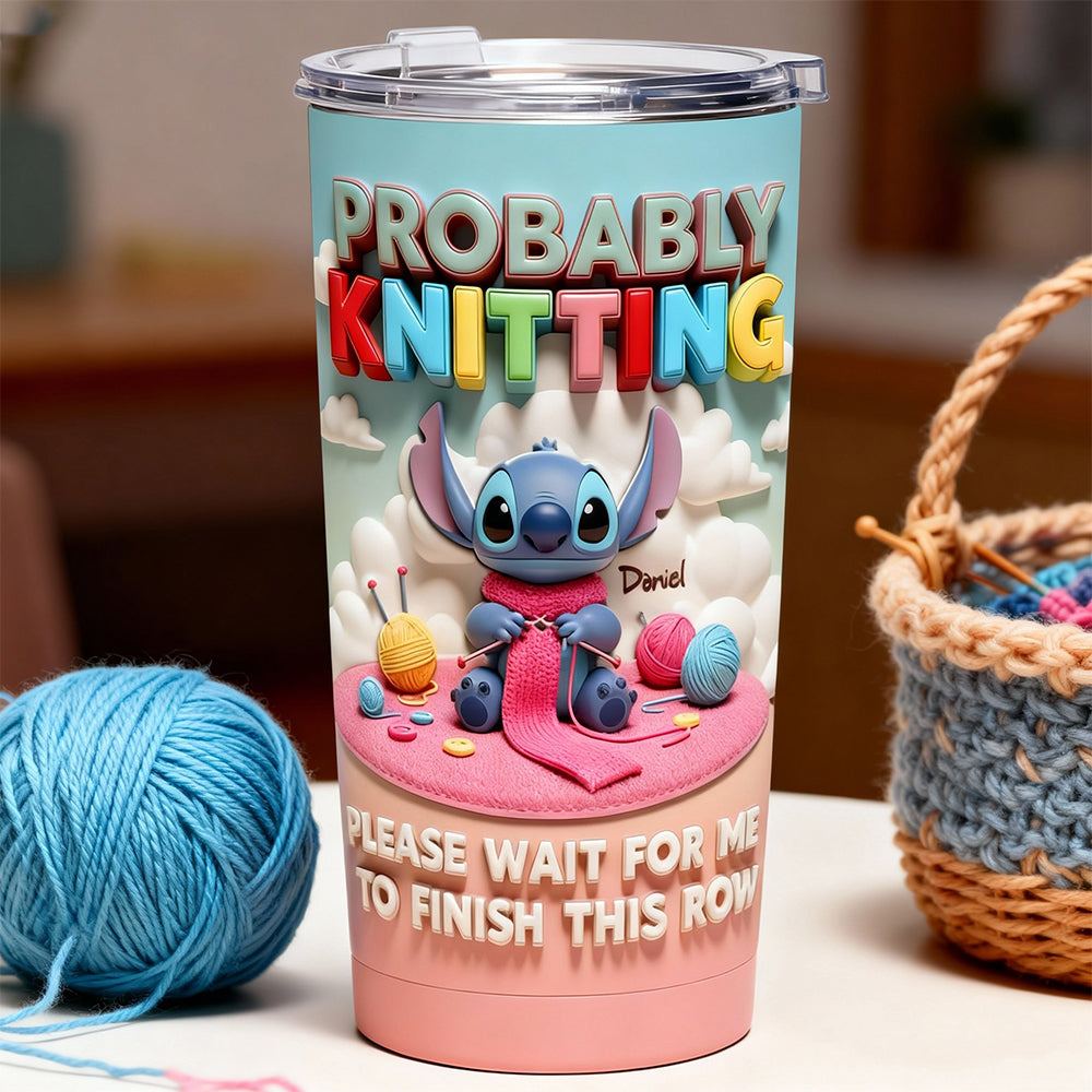 Tropical Alien Knitting Tumbler - Personalized Gifts For Knitting Lovers 05totn301225