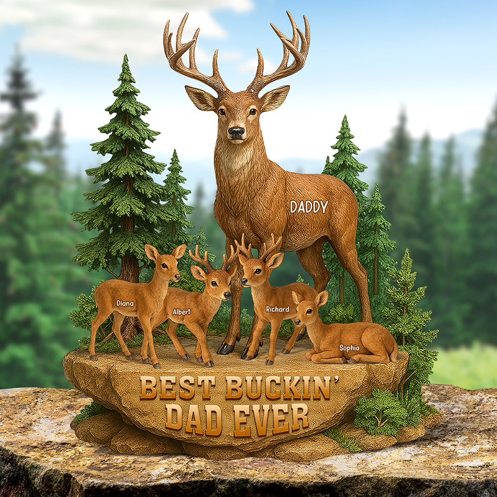 Deer Dad Acrylic Plaque - Personalized Gifts For Dad 03naqn150425-Homacus