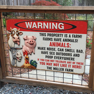 Funny Farm Animals Metal Sign – Personalized Gifts For Farmer 05naqn251125