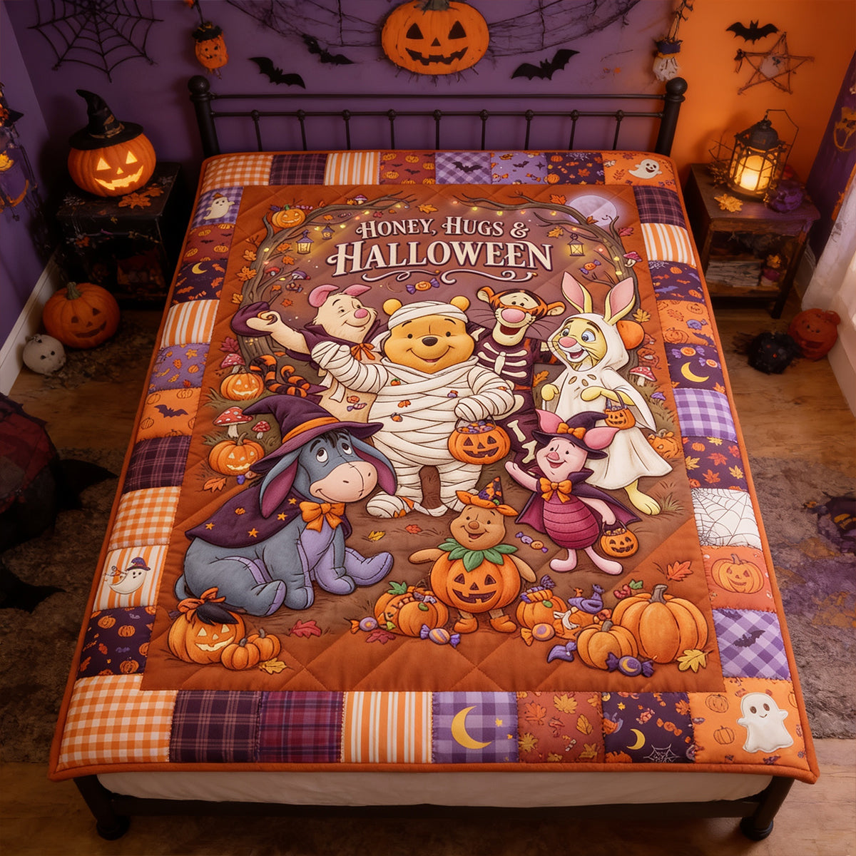 Honey, Hug & Halloween Blanket - Personalized Gifts For Halloween 04tytn100826