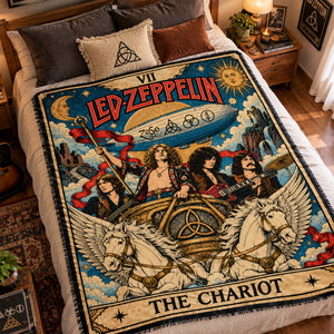 Led Zeppelin Hard Rock Tarot Card Blanket  - Personalized Gifts For Music Lovers 06HULU281026