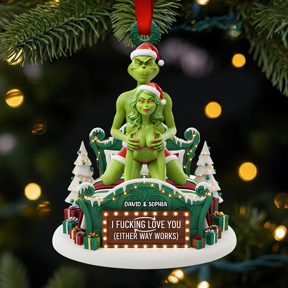 Funny Couple Christmas Ornament Personalized Gifts For Couple 03OHDT271025