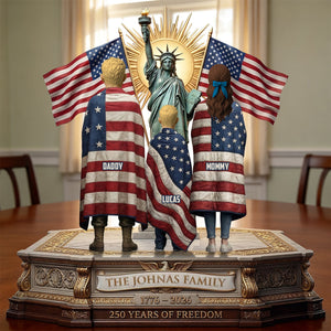 250th Anniversary Patriotic Family Plaque – Personalized Gift For Family 04PATN100326