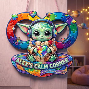 Calm Corner Acrylic Sign - Personalized Gifts For Autism Awareness 04hata200726