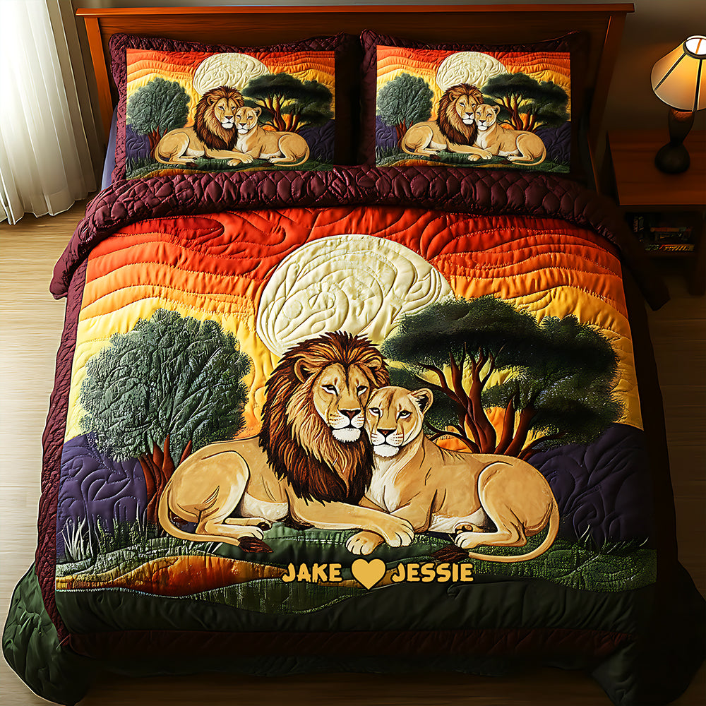 Jungle Couple Quilt Bedding Set - Personalized Gifts For Couple 01nata090925