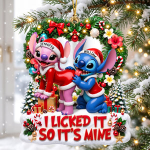 Playful Tropical Island Couple Ornament - Personalized Gifts For Couples 05TYQN140926