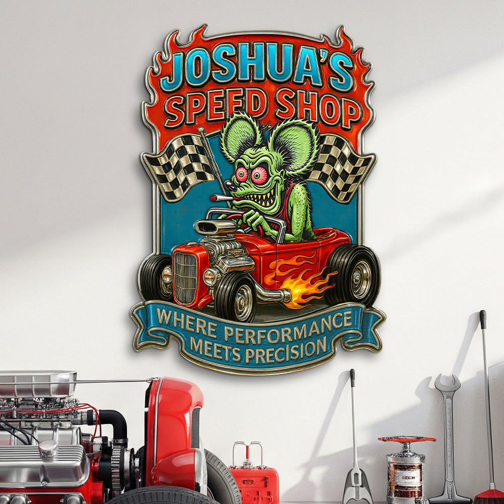 Hot Rod Metal Sign Personalized Gifts For Car Lovers 01patn110825