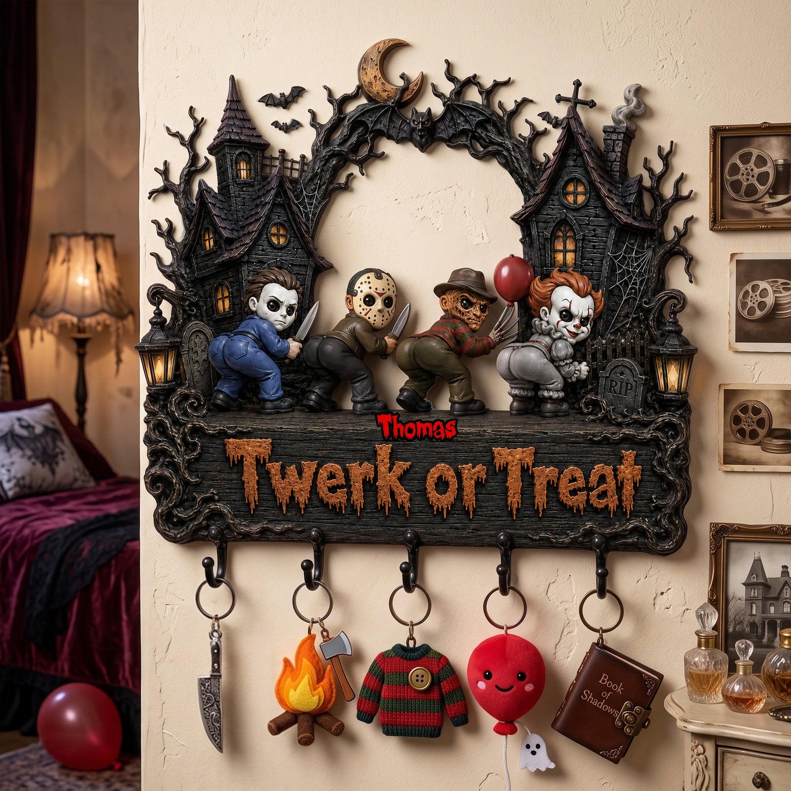 Twerk Or Treat Acrylic Key Hanger - Personalized Gifts For Horror Lovers 01ohlu200726
