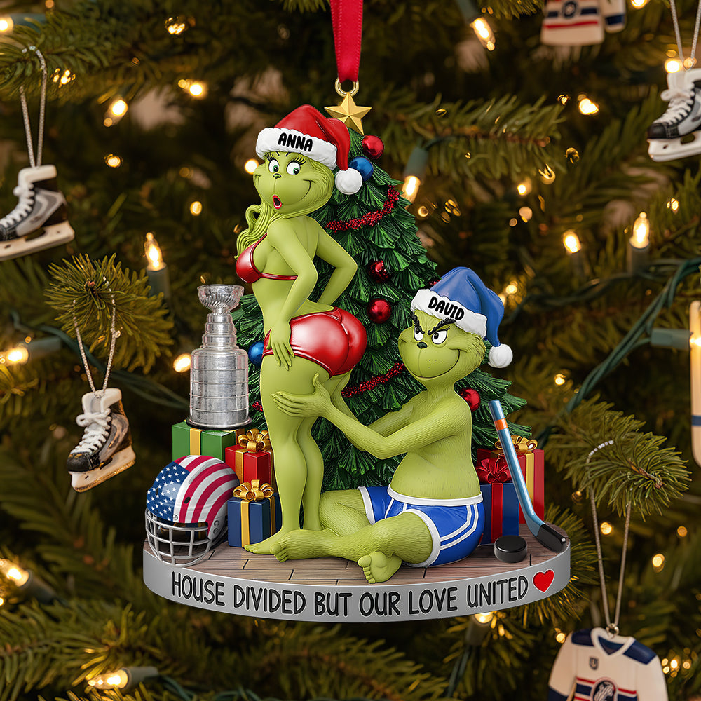 Personalized Funny Gifts For Ice Hockey-loving Couple Christmas Ornament 02hutn250925