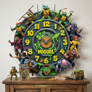 Retro Street Heroes Wall Clock - Personalized Gifts For Hero Lover Acrylic Hanging Wall Clock 06NATN130326