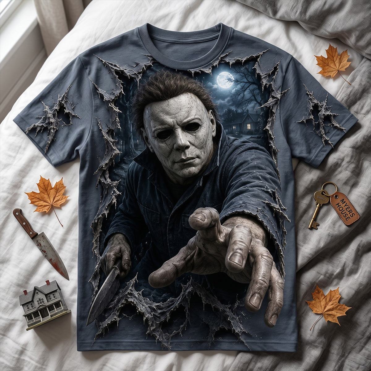 Eerie Halloween Shirt - Personalized Gifts For Horror Lovers 03TOTN100826