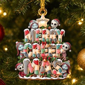 Merry Creepmas Christmas Ornament - Personalized Christmas Gifts 05padh120926