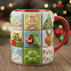 Holiday Characters Puzzle Coffee Mug Personalized Gifts For Christmas 05totn311025