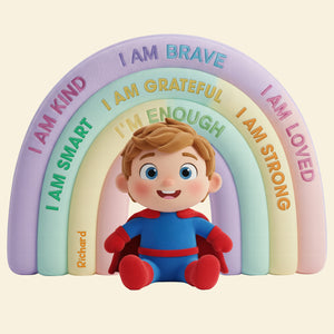 Positive Affirmations Rainbow Custom Shape Pillow - Custom Photo Gifts For Kids 04NAQN111125