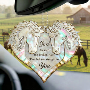 Horse Couple Car Ornament - Personalized Gifts For Couples 05tgmg291225
