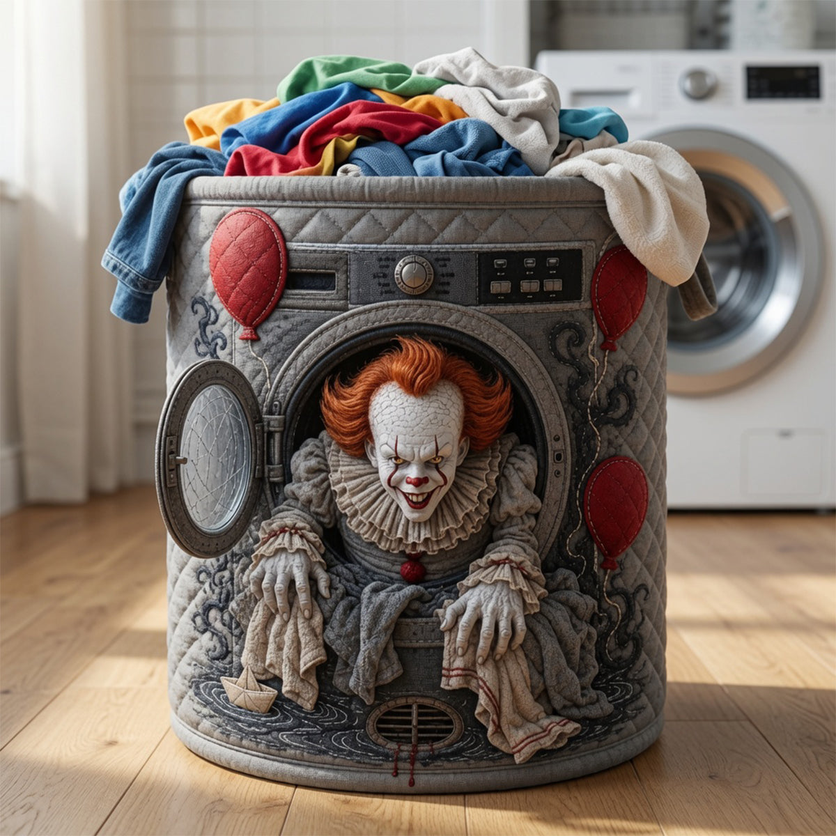 Gothic Horror Quilted Laundry Basket Personalized Gifts For Horror Lovers 05NATN140726