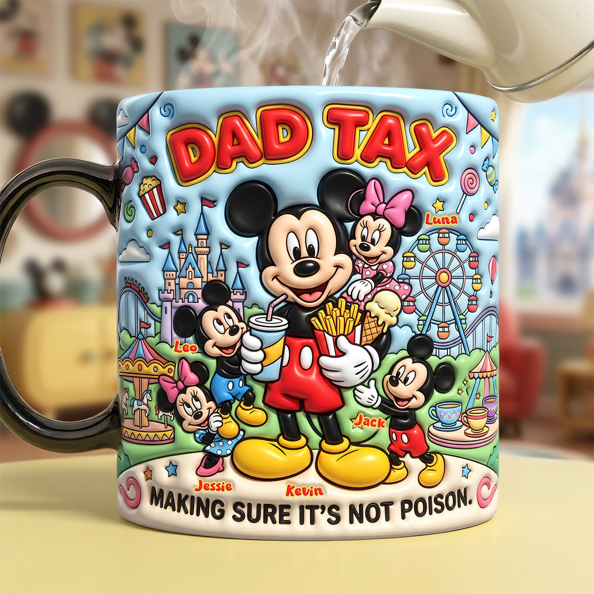 Dad Tax Making Sure It's Not Poison Heat Changing Mug - Personalized Gifts For Dads 01nata040526
