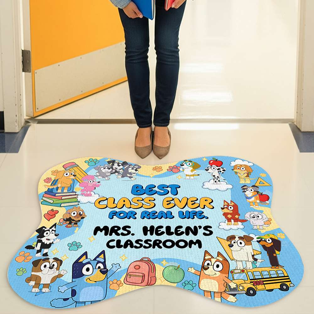 Best Class Ever Shape Doormat- Personalized Gifts For Teacher 02HULU020825