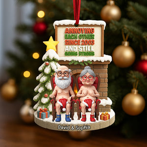 Naughty Old Couple Christmas Ornament - Personalized Gifts For Couple 01ohqn030925