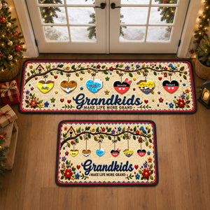 Lovely Hearts Grandkids Runner Rug - Personalized Gifts For Family 04naqn050926-Homacus