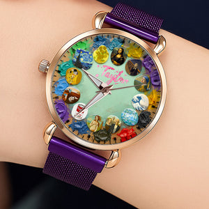 Timeless Art Mesh Strap Quartz Watch Personalized Gifts for Artist 02NADT310725