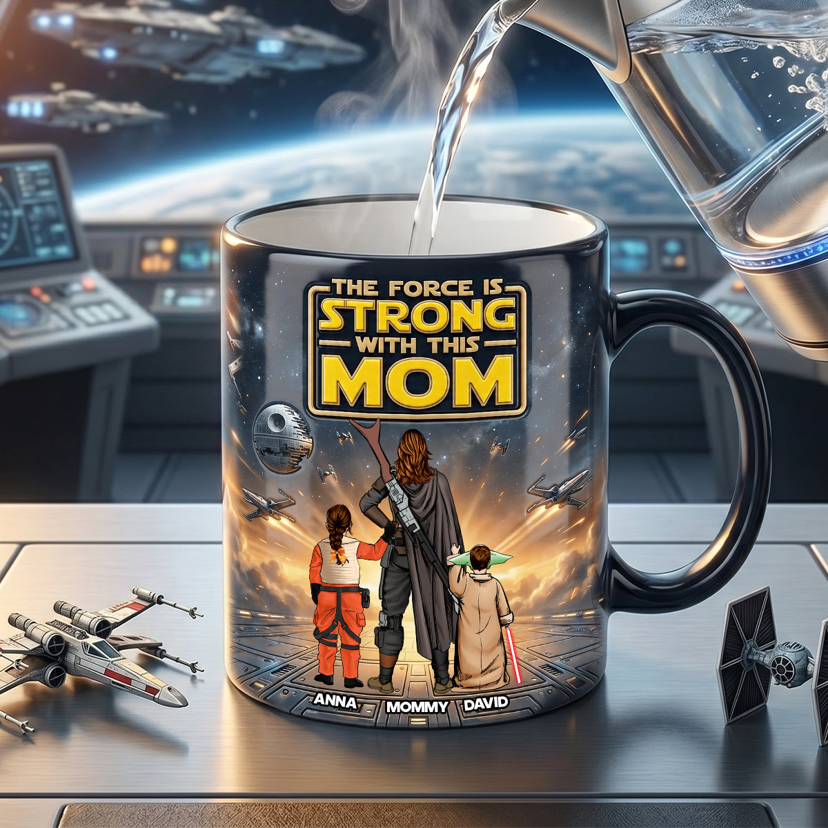 Strongest Warrior Mom And Kids Magic Mug - Personalized Gifts For Moms 03natn200426