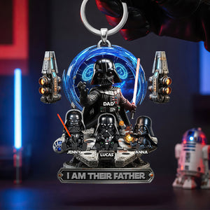 I Am Their Father Keychain - Personalized Gifts For Dad 04TODT110526