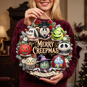 Merry Creepmas Wreath Acrylic Sign - Personalized Christmas Gifts 02pata110826