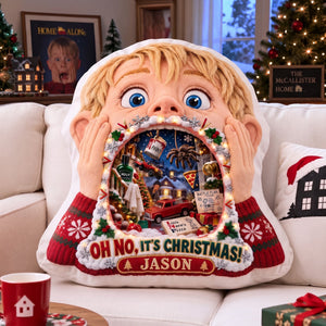 Oh No! It's Christmas Again Pillow - Personalized Christmas Gifts 02halu250926