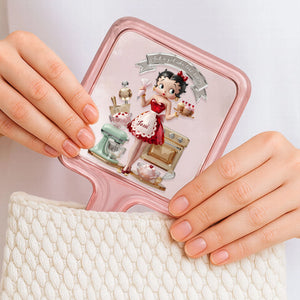 Baking Girl Handheld Mirror - Personalized Gifts For Baking Lovers 04palu171225