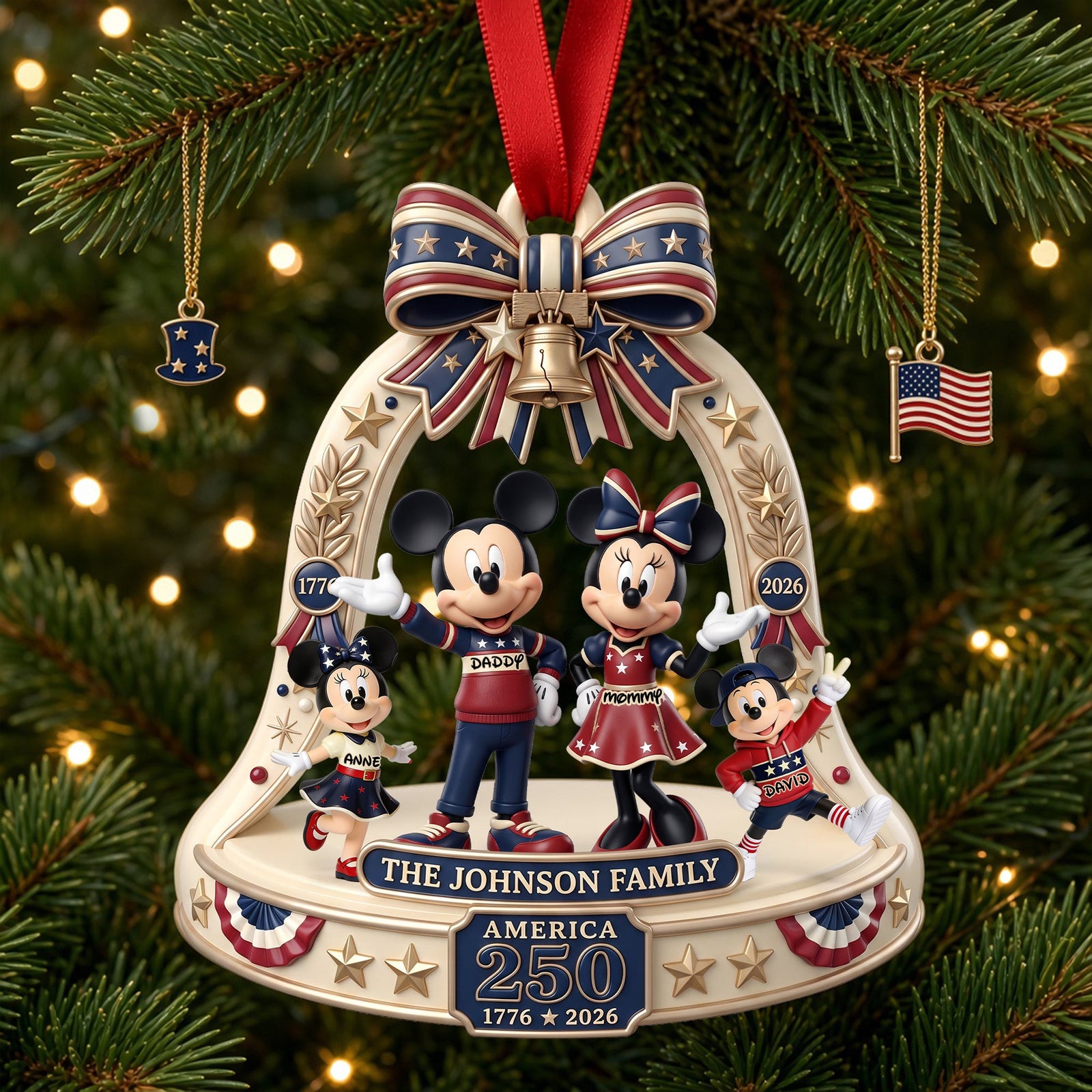 Proud Patriot Family Acrylic Ornament - Personalized Christmas Gift For Family 08tolu310826