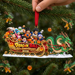 Warriors And Magical Creature Pulling A Christmas Sleigh Acrylic Ornament - Personalized Christmas Gifts 08ohlu091026