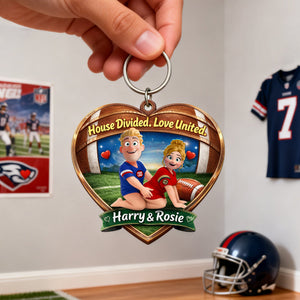 Flirty Game Day Couple Keychain - Personalized Gift For Sporty Couples 01HULU130126